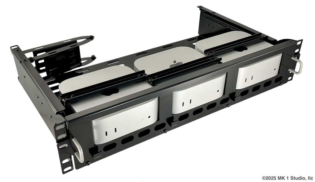 Rackmount M4 Mac Mini Apple 2024 Rack Shelf